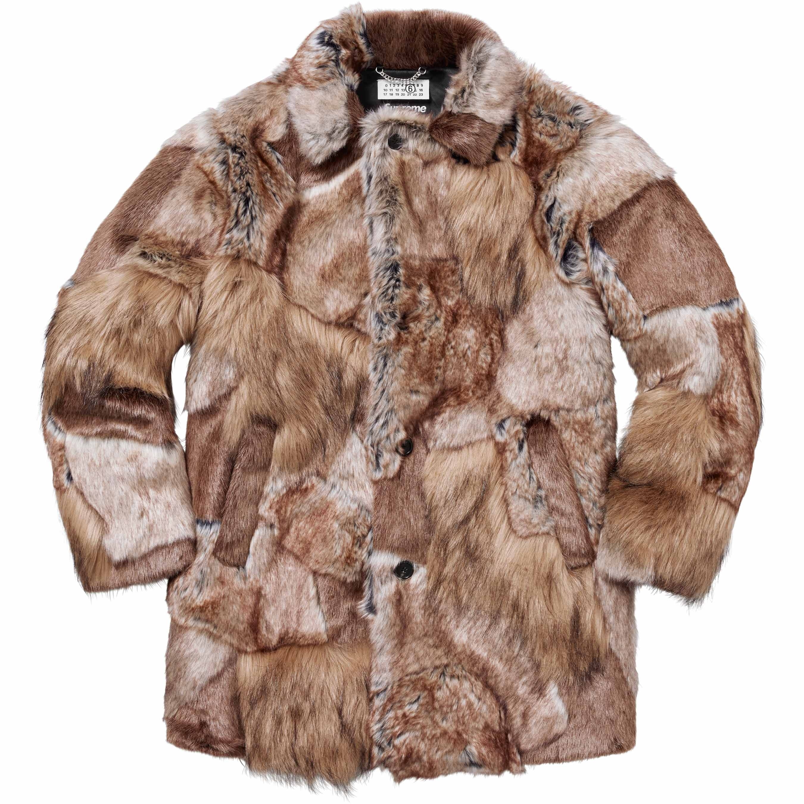 Supreme®/MM6 Maison Margiela Patchwork Faux Fur Coat view 4